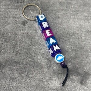 Colorful 'Dream' Keychain with Cloud Charm